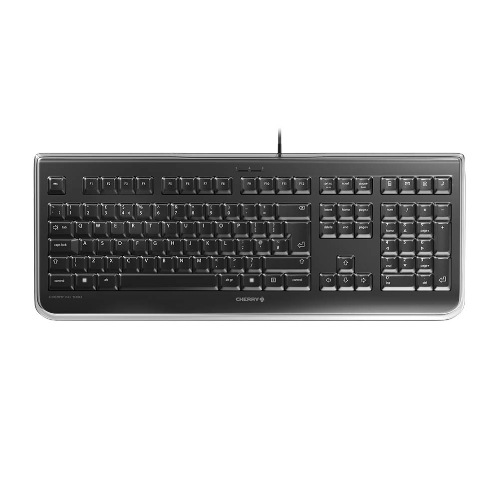 Image of CHERRY KC 1068 Corded Sealed Keyboard, Black, USB (QWERTY - UK)
