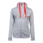 Nintendo NES Controller Front Outline Zipper Full Length Hoodie, Female, Extra Extra Large, Grey (HD008013NTN-2XL)