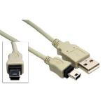 Cables Direct USB2-062 USB cable USB 2.0 2 m USB A Mini-USB B Beige