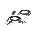 Aten 2L-7D02UDX3 KVM cable Black 70.9" (1.8 m)