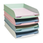 Exacompta 111303SETD desk tray/organizer Plastic Assorted colours