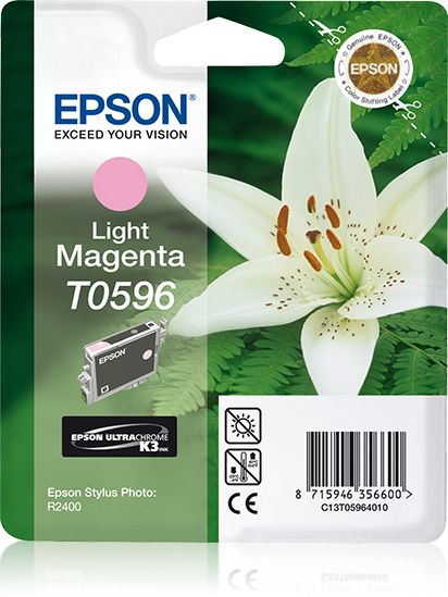 Image of Epson C13T05964010/T0596 Ink cartridge light magenta, 520 pages...