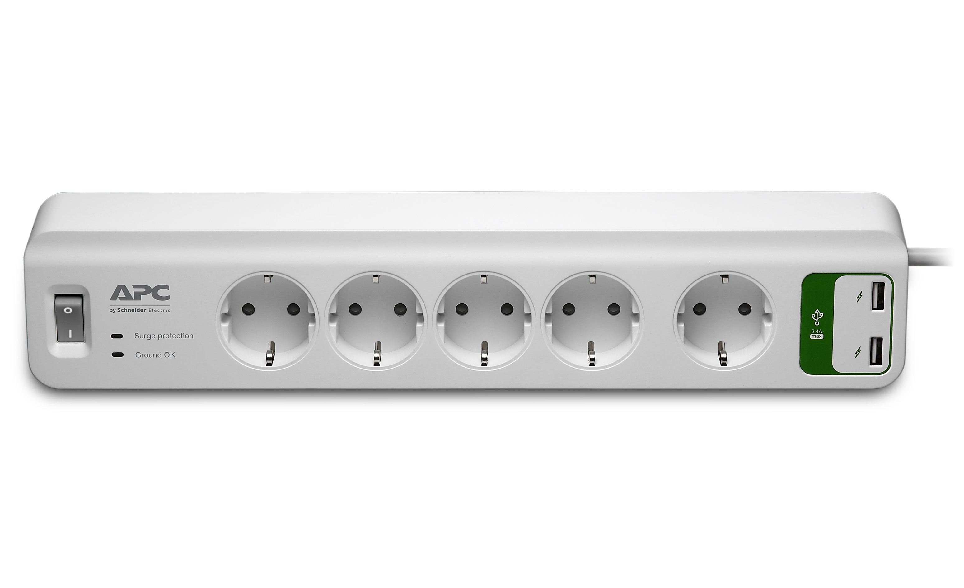 Image of APC PM5U-GR surge protector White 6 AC outlet(s) 230 V 1.83 m