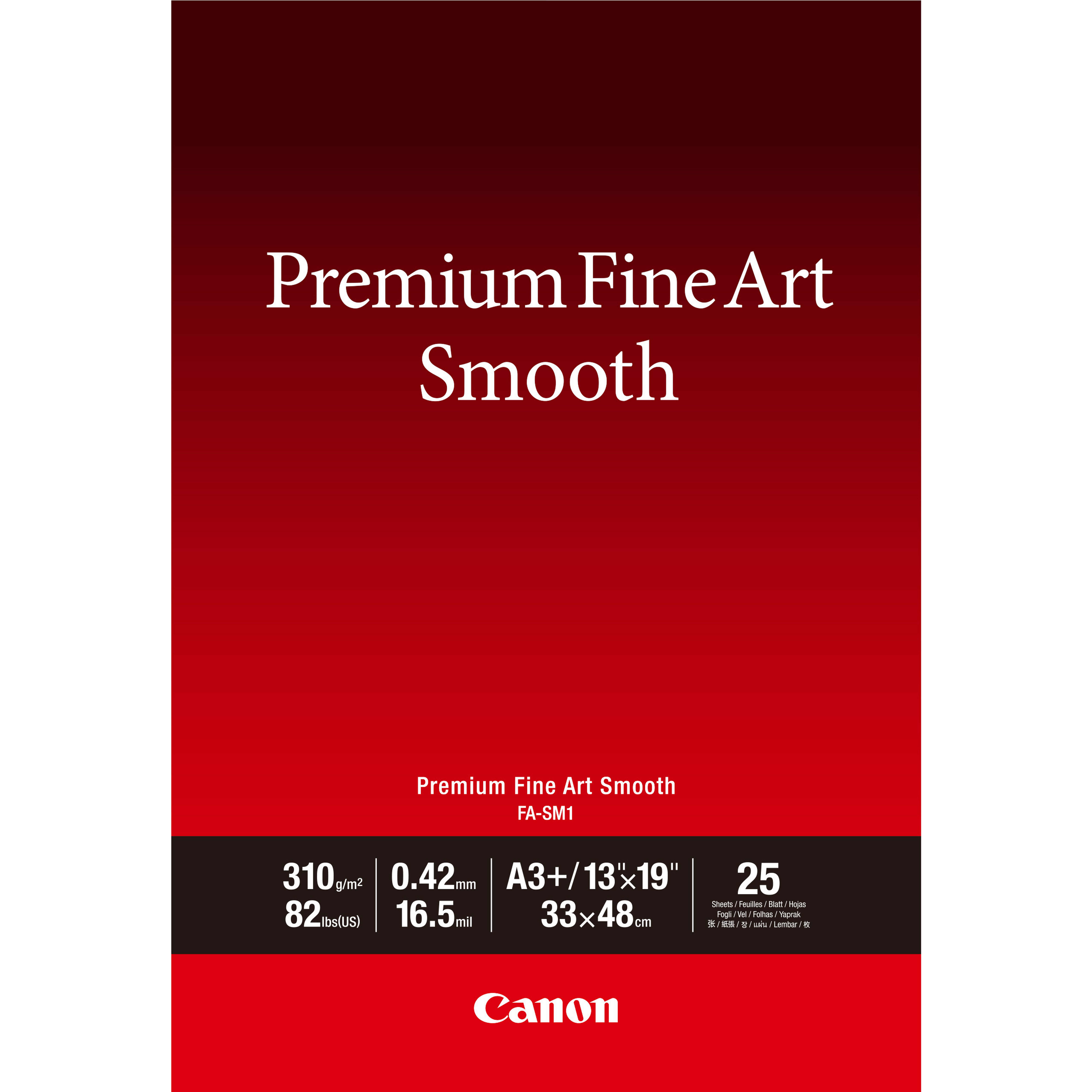 Image of Canon FA-SM1 Premium Fine Art Smooth Paper A3 Plus - 25 Sheets