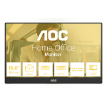 AOC 16T20E2 portable TV/monitor Portable monitor Black 39.6 cm (15.6") LED 1920 x 1080 pixels