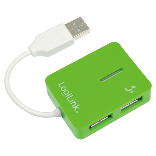 Image of LogiLink USB 2.0 4-Port Hub 480 Mbit/s Green
