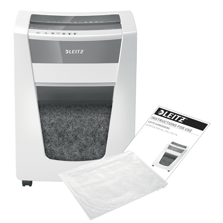 Leitz IQ Office Pro Cross-Cut Paper Shredder P-4 White 80061000