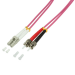 LogiLink 3m LC-ST fibre optic cable SC OM4 Pink