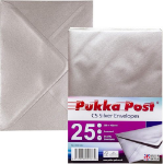 Pukka Post & Packaging Envelopes C5 Silver Gummed 100gsm 162mmx229mm (Pack 25) - 9066-ENV