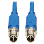 Tripp Lite NM12-601-10M-BL M12 X-Code Cat6 1G UTP CMR-LP Ethernet Cable (M/M), IP68, PoE, Blue, 10 m (32.8 ft.)