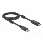 DeLOCK 85956 video cable adapter 2 m HDMI Type A (Standard) DisplayPort Black