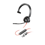 POLY Blackwire 3310 Headset +USB-C/A Adapter TAA