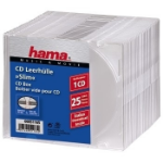 Hama CD Slim Box, 25 pcs./pack 1 discs Transparent