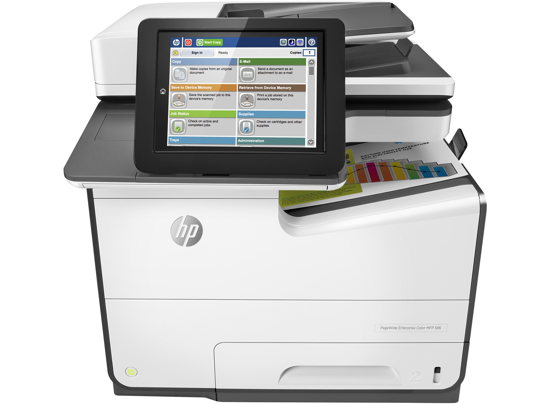 HP PageWide Enterprise Color MFP 586dn Thermal inkjet A4 2400 x 1200 DPI 50 ppm