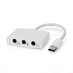 Nedis CCGB65900WT01 interface hub USB 2.0 Type-C White