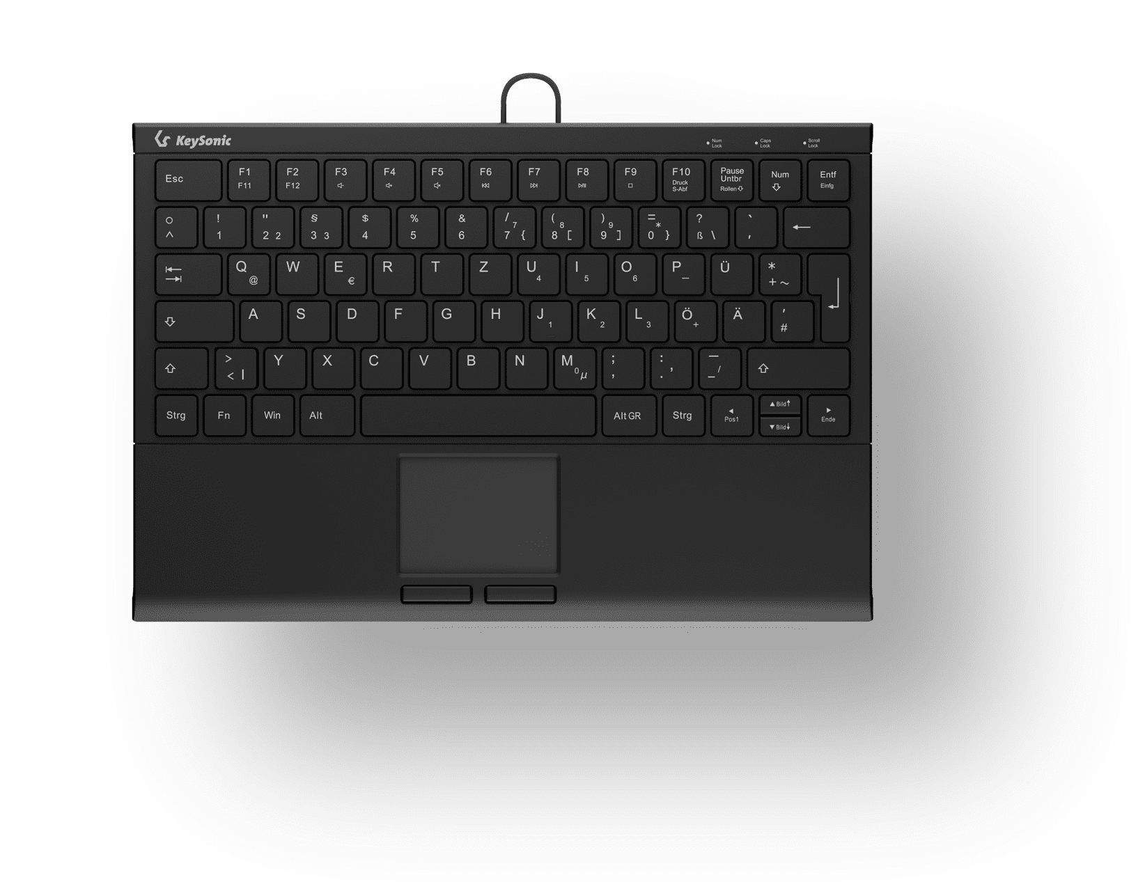 KeySonic KSK-5211ELU (DE) keyboard Home USB QWERTZ German Black