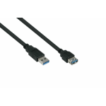 Kabelmeister UK30P-ASA-050S USB-kabel USB 3.2 Gen 1 (3.1 Gen 1) 5 m USB A Zwart
