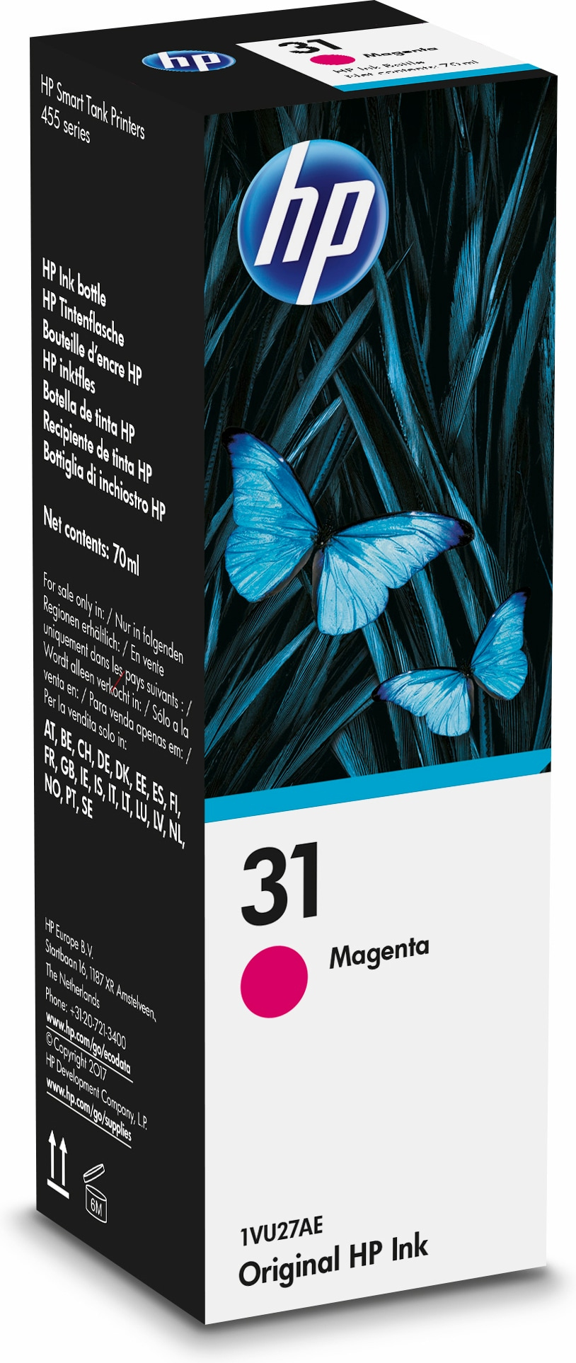 Image of HP 1VU27AE/31 Ink cartridge magenta, 8K pages 70ml for HP Smart...