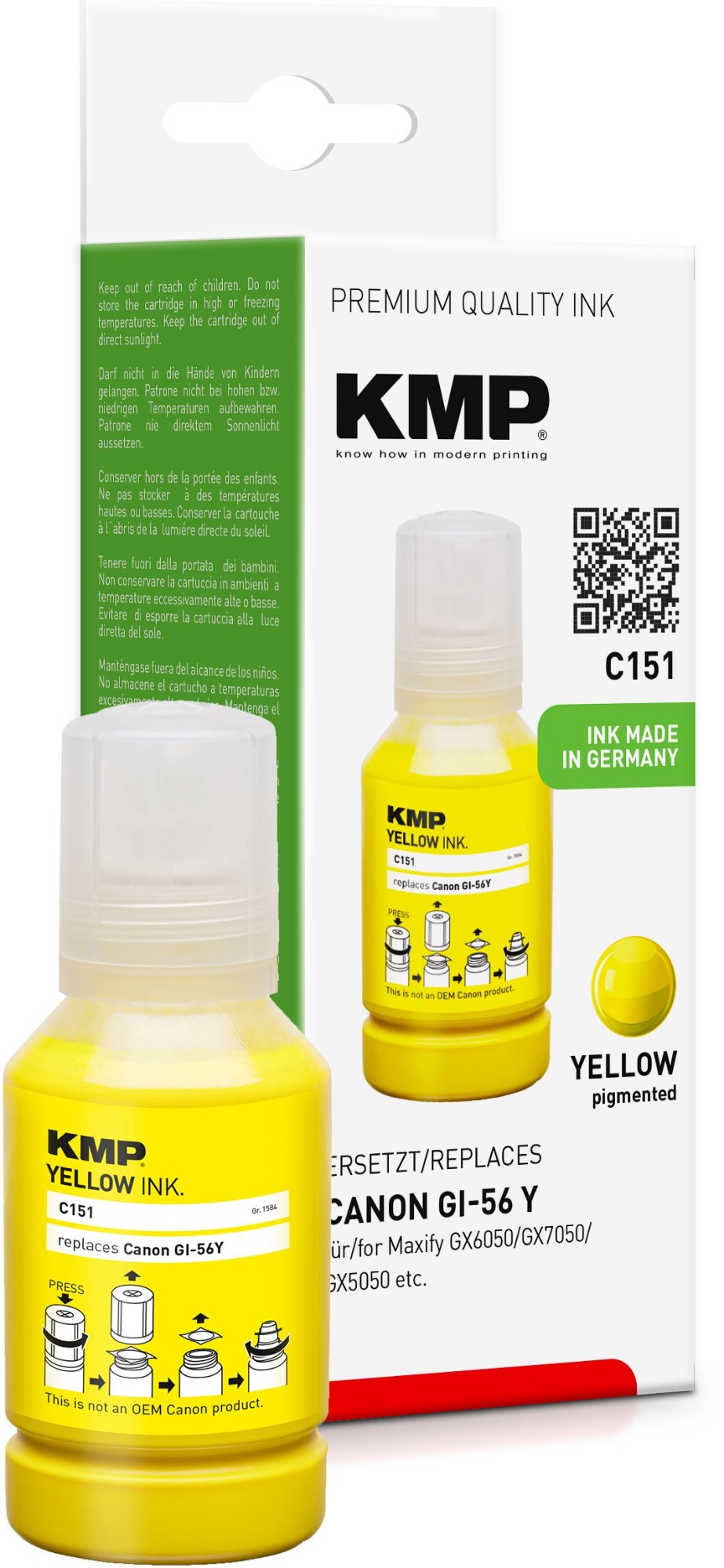 KMP 1584,0009 ink cartridge 1 pc(s) Compatible Yellow