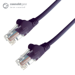 connektgear 0.3m RJ45 CAT6 UTP Stranded Flush Moulded LS0H Network Cable - 24AWG - Purple