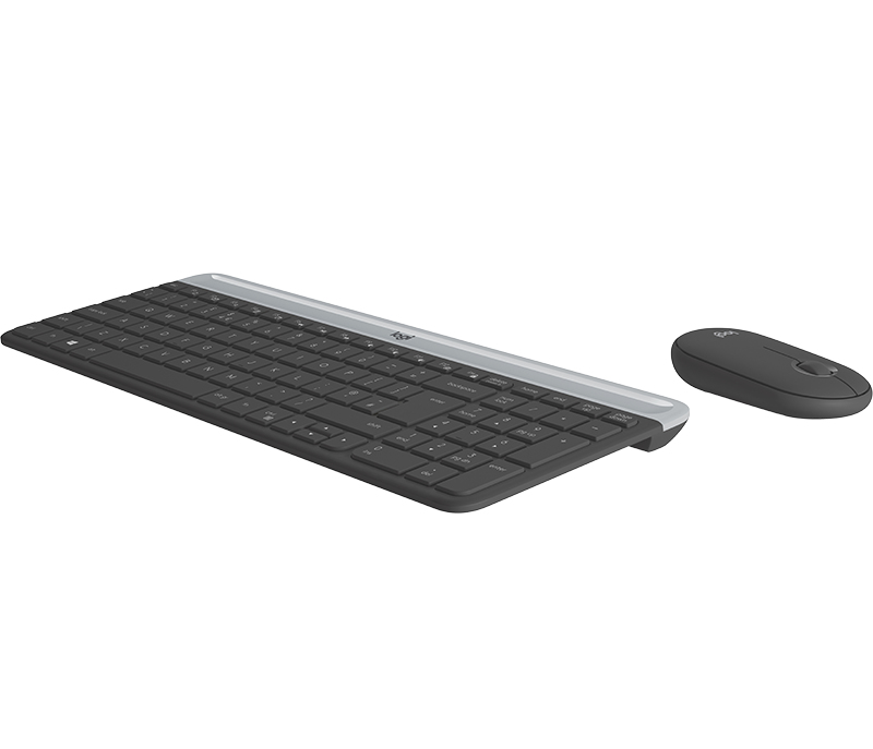 Logitech MK470 Slim Wireless Combo keyboard RF Wireless AZERTY French Graphite