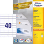 Avery 3651 self-adhesive label Rectangle Permanent White 4000 pc(s)