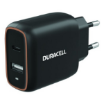 Duracell DRACUSB19-EU mobile device charger Smartphone, Tablet Black AC Indoor