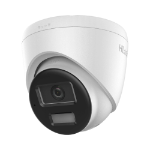 HILOOK Turret IP de 2mp/ Lente 2.8mm/ Ángulo de visión 101/ 20m IR/ 15m Luz Bca/ Micrófono Integrado/ ACUSENSE Lite/ Exterior IP67/ PoE/ dWDR/ H.265+ / ONVIF -