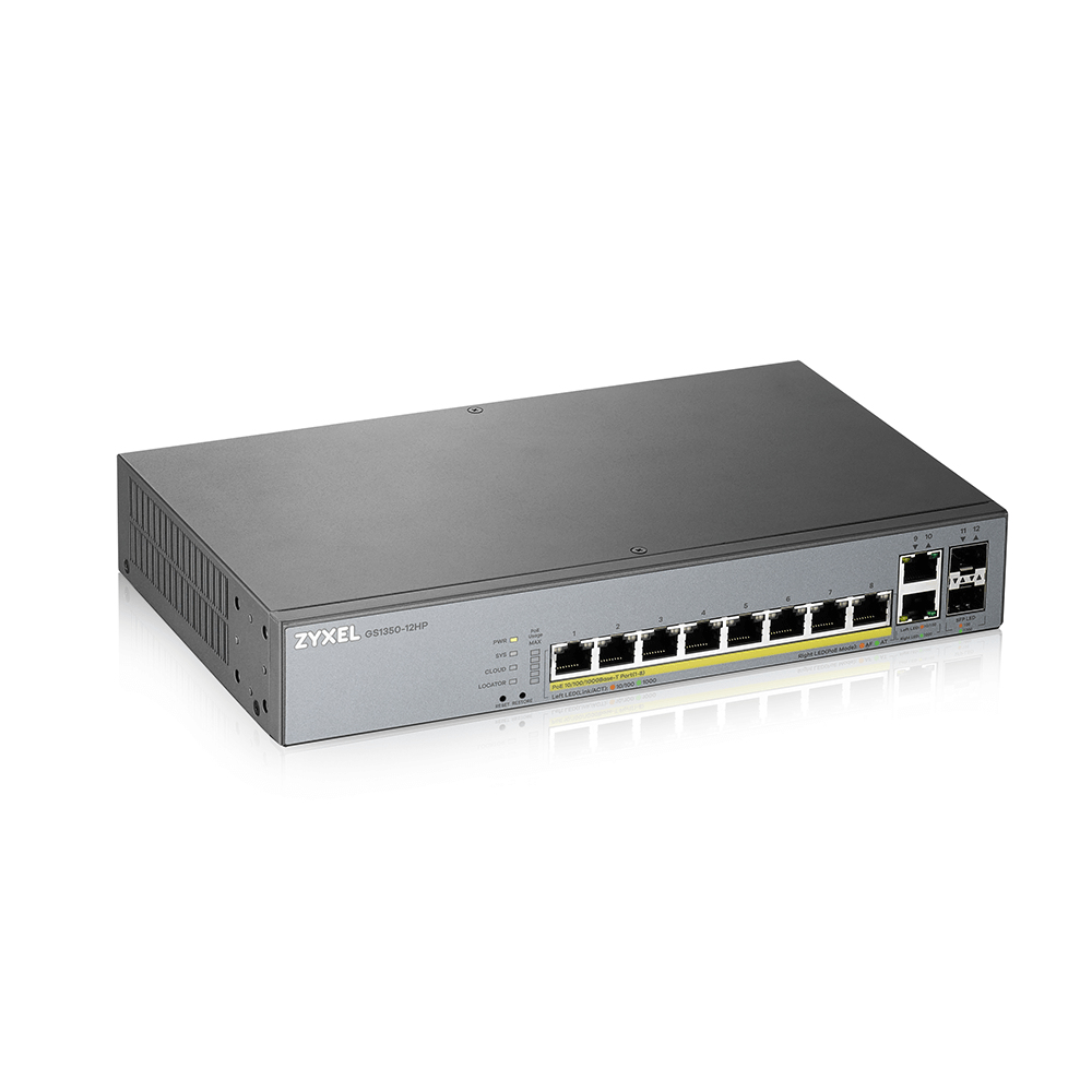 Image of Zyxel GS1350-12HP Managed L2 Gigabit Ethernet (10/100/1000) Power...
