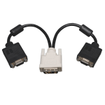 Tripp Lite P120-001-2 DVI to VGA Y Splitter Adapter Cable (DVI-I to HD15 M/2xF), 1 ft. (0.3 m)