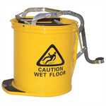 CLEANLINK MOP BUCKET HEAVY DUTY WITH METAL WRINGER YELLOW