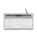 BakkerElkhuizen S-board 840 teclado Oficina USB QWERTZ Suizo Gris claro, Blanco