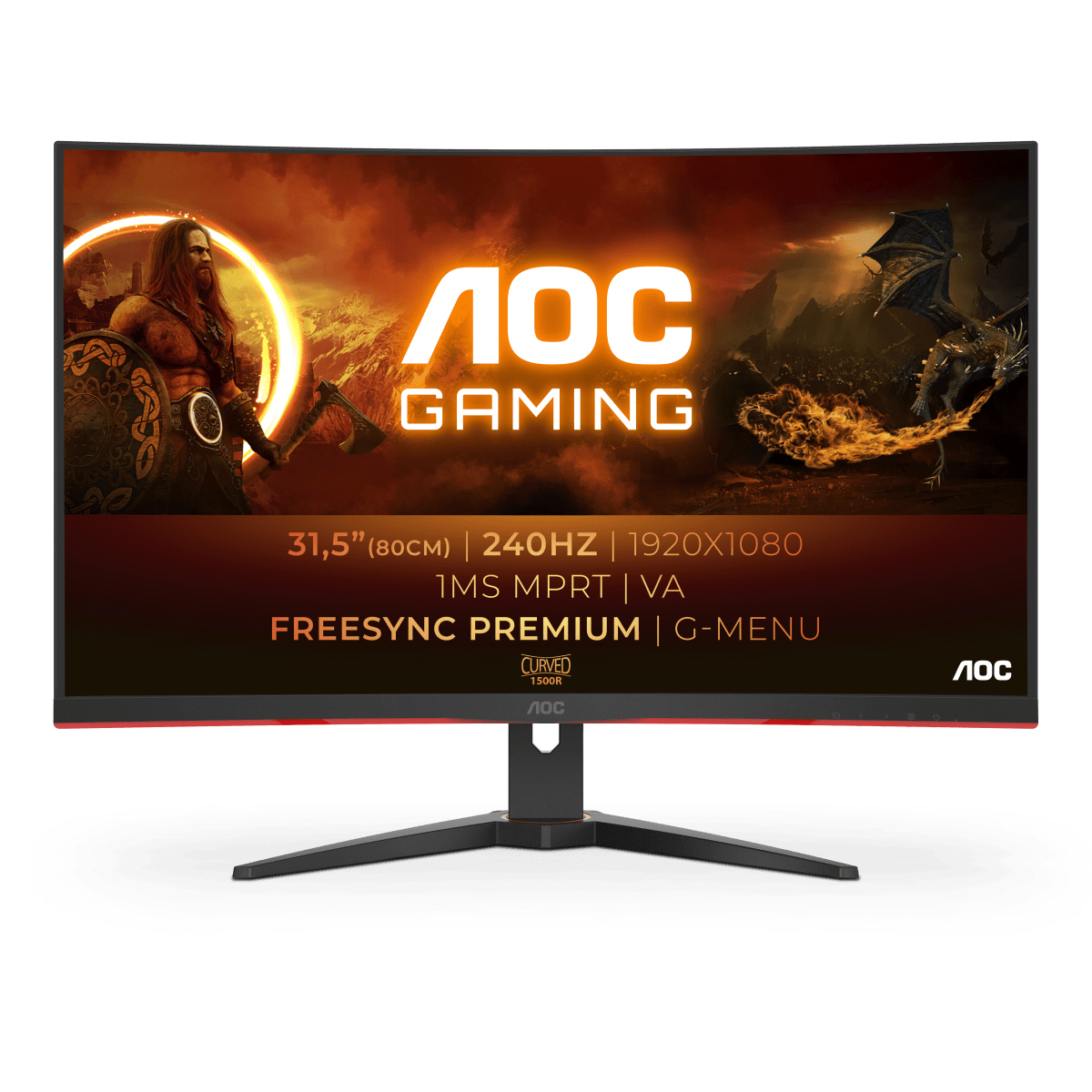 Image of AOC G2 C32G2ZE computer monitor 80 cm (31.5") 1920 x 1080 pixels...
