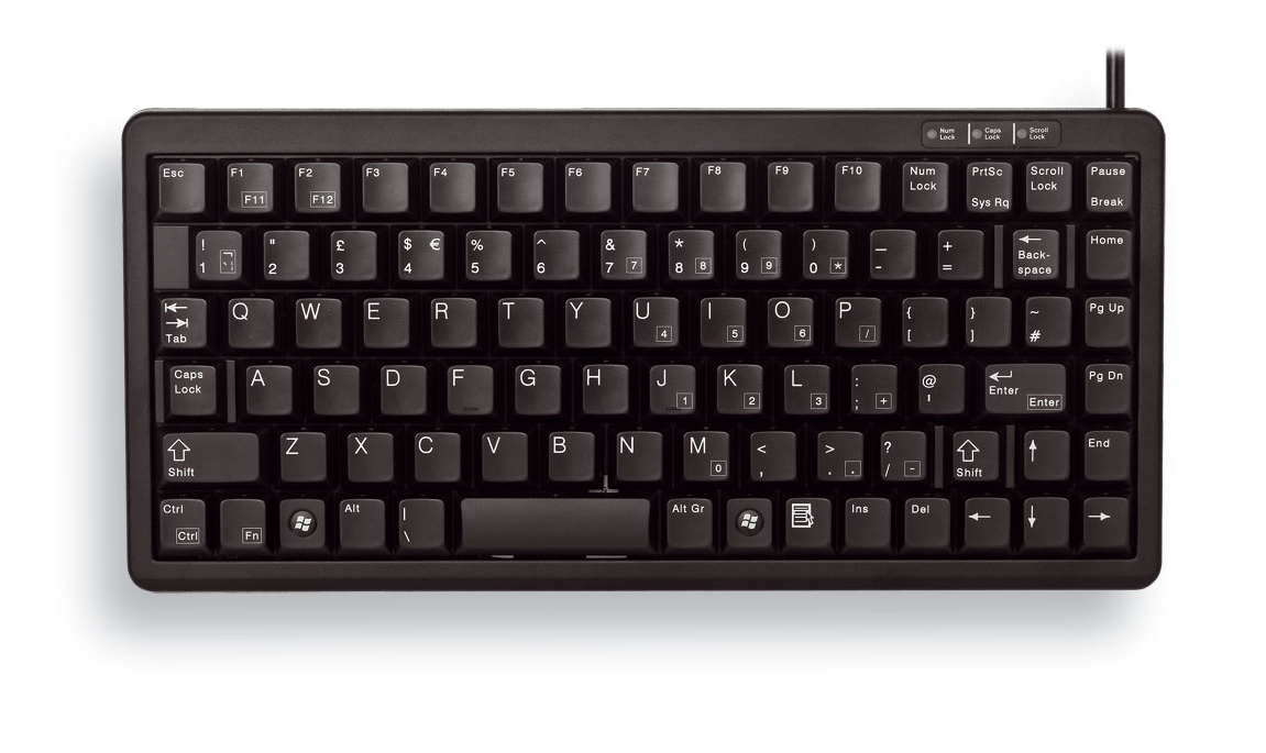 Image of CHERRY Compact Keyboard, QWERTY, 83 keys, Combi USB/PS2, Black