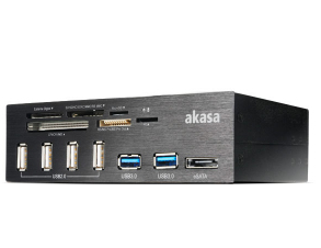Akasa InterConnect Pro card reader USB 2.0/eSATA Black
