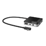 j5create JCD612 USB-C™ to 4K 60 Hz HDMI™ Travel Dock for iPad Pro®, includes 1x HDMI port and 2x USB ports, Black and Silver