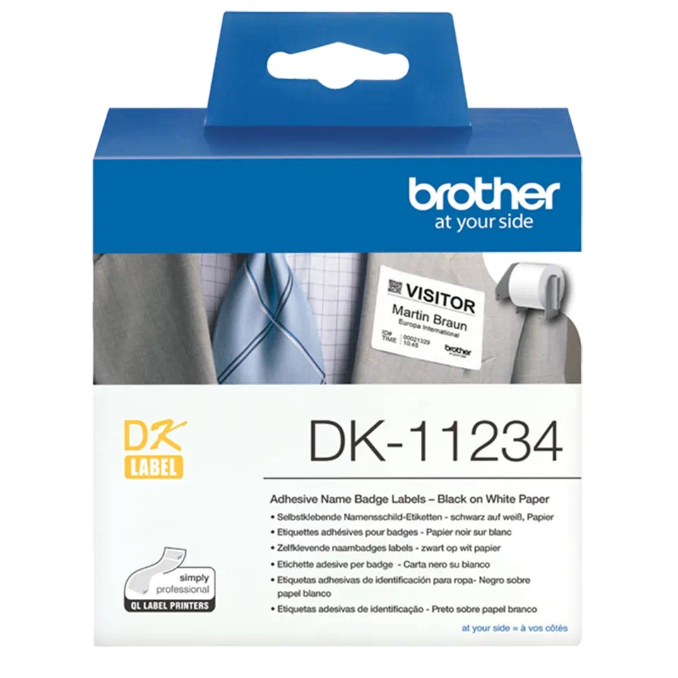 Image of Brother DK-11234 DirectLabel Etikettes white 60mm x 86m 260 pcs...