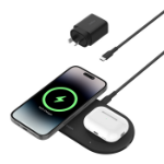 Belkin WIZ021AUBK mobile device charger Headset, Smartphone Black AC Wireless charging Fast charging Indoor
