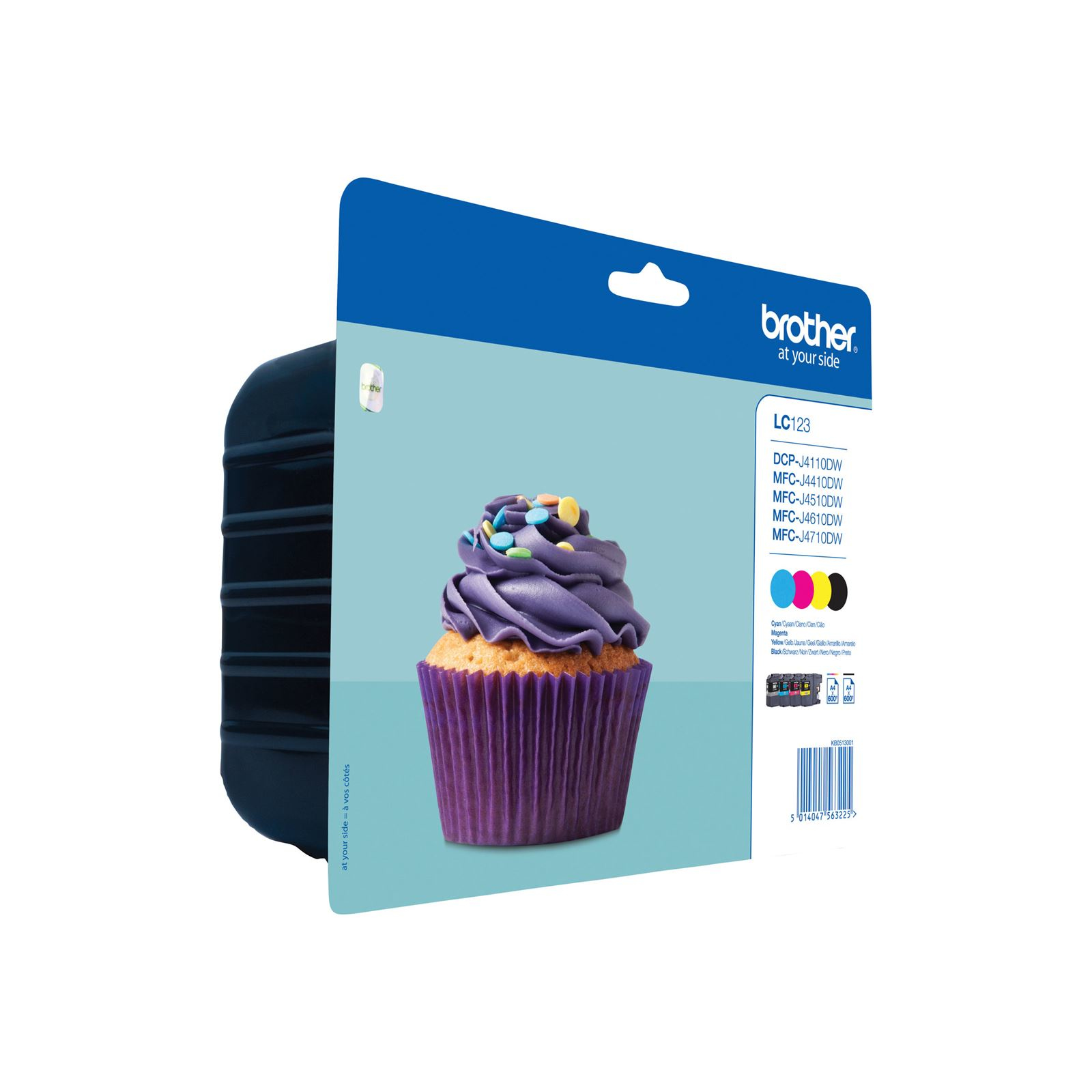 Image of Brother LC-123VALBPDR Ink cartridge multi pack Bk,C,M,Y, 4x600...