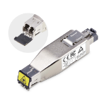 StarTech.com Gigabit Fiber to RJ45 Ethernet Media Converter Dongle, Optical Singlemode 10km/Multimode 800m, PoE Powered, Compact Design, Metal Housing, Micro Mini, TAA  Chert Nigeria