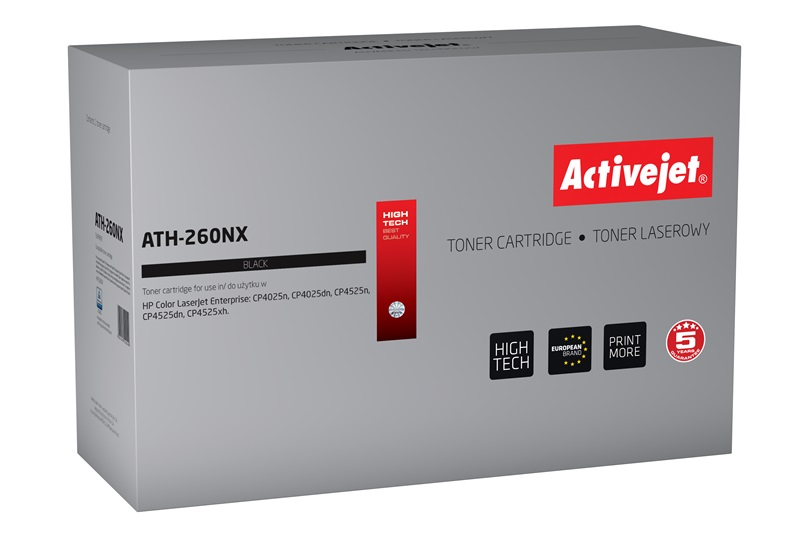 Activejet ATH-260NX toner (replacement for HP CE260X; Supreme; 17000 pages; black)