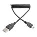 Tripp Lite U030-003-COIL USB cable 35.4" (0.9 m) USB 2.0 USB A Mini-USB B Black