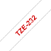 Brother TZE-232 cinta para impresora de etiquetas Rojo sobre blanco