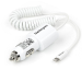 StarTech.com Dual-Port Car Charger - USB with Built-in Lightning Cable - White