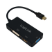 LogiLink CV0110 video cable adapter 0.15 m Mini DisplayPort VGA + HDMI + DVI Black
