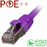 Cablenet 1m Cat6a RJ45 Violet S/FTP LSOH 26AWG Snagless Booted Patch Lead (PK 100)