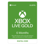 Microsoft XBOX Live Gold 6 Months Membership Card