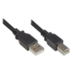 Alcasa 2510-05OFS USB cable USB 2.0 0.5 m USB A USB B Black