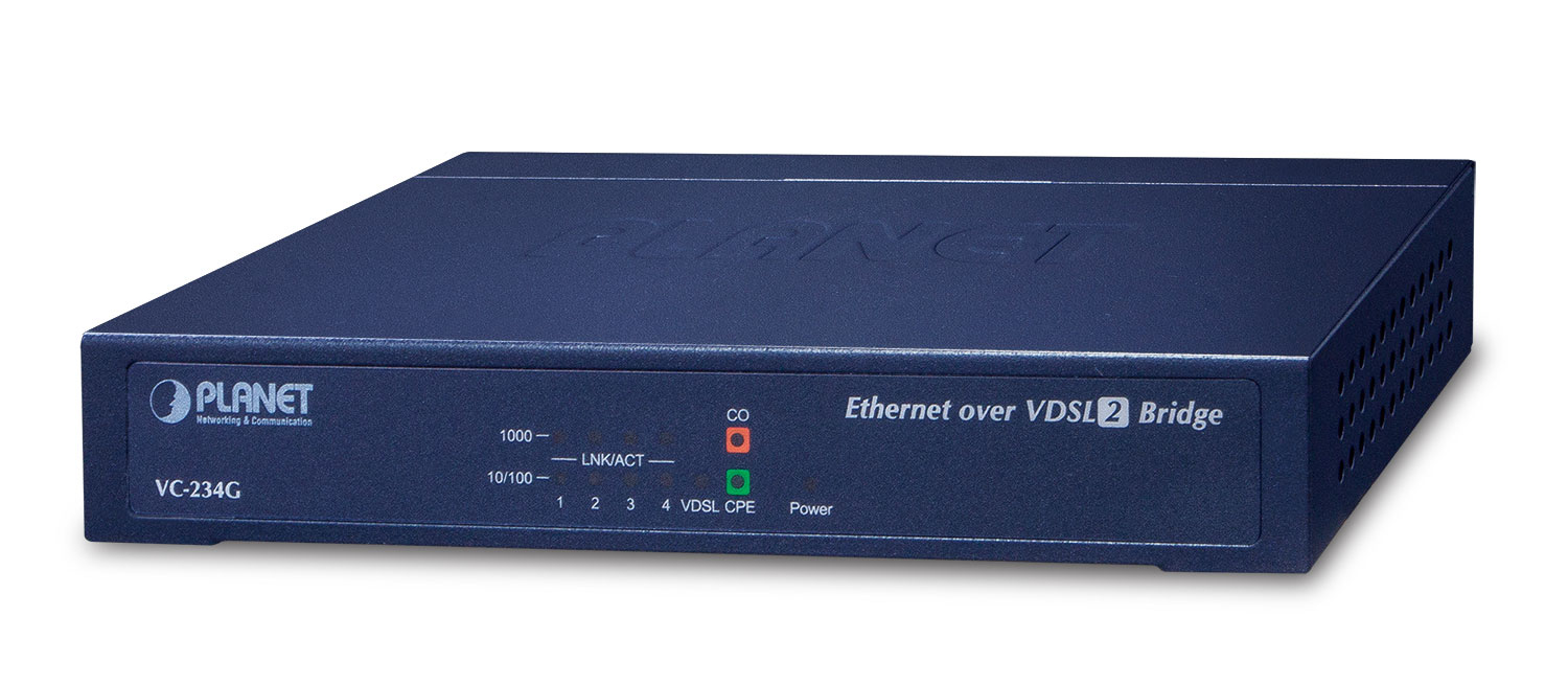 Image of PLANET VC-234G bridge/repeater Network bridge 1000 Mbit/s Blue