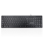 Accuratus KYBAC360U-HUBBLK keyboard Home USB QWERTY UK English Black